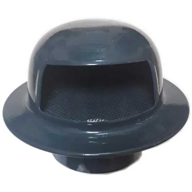 TEMMENFEZ ASPİRATÖR FAN MENFEZİ TEREKLİ ÇAP 100 MM ANTRASİT GRİ