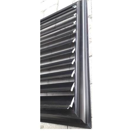 Temmenfez Mat Siyah Alüminyum Menfez Banyo Panjuru Gizli Kollu
