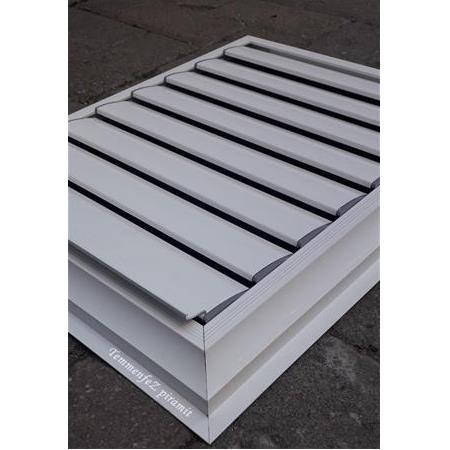 Temmenfez Piramit Yüzeysel Alüminyum Beyaz Menfez